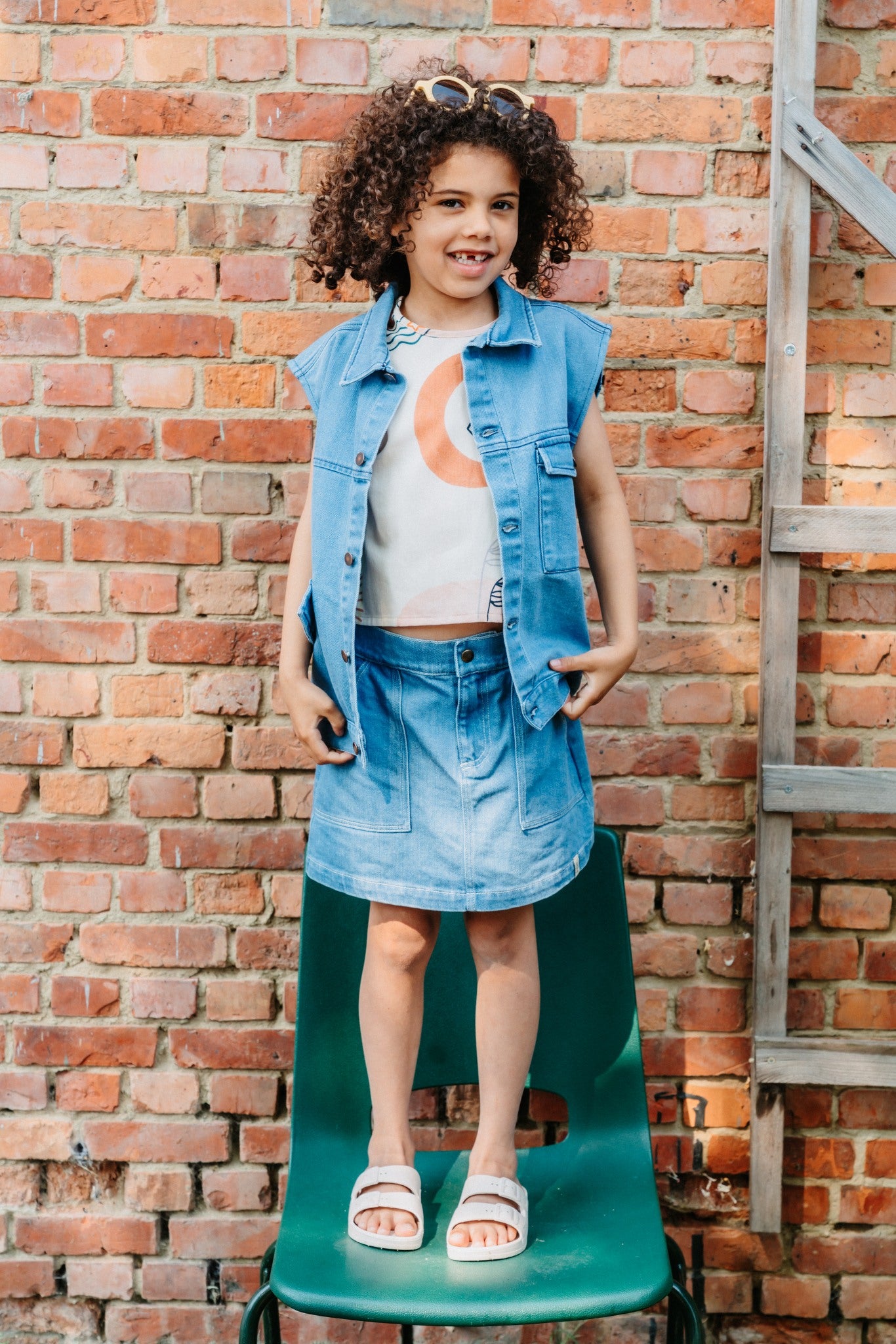 Organic Denim Mini Skirt for Kids | Bonnie & The Gang