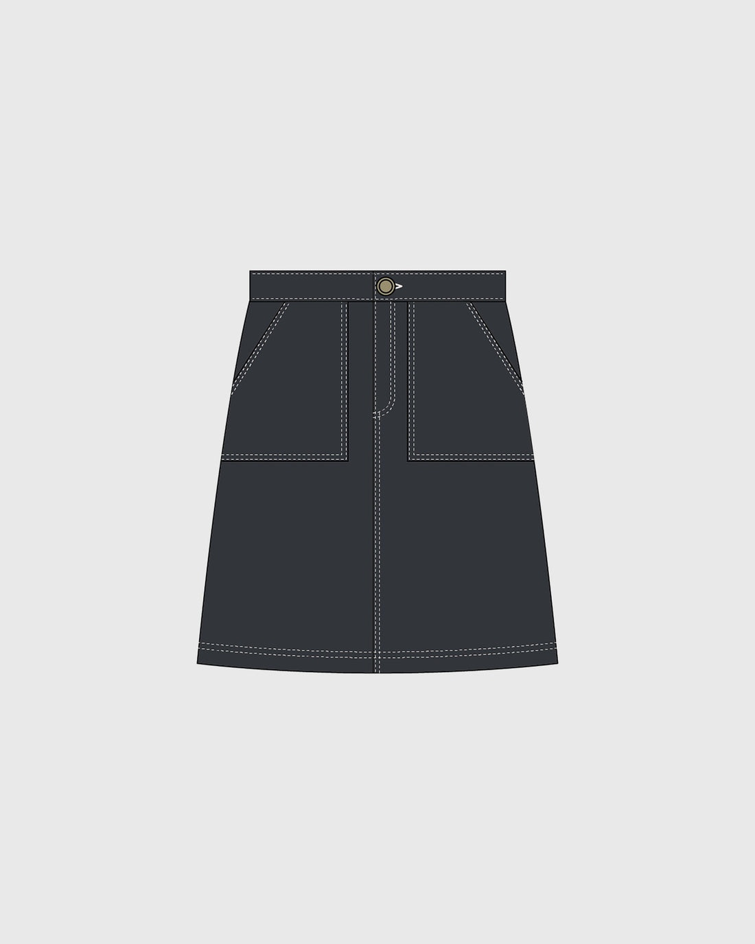 CASSIE skirt denim knee-length