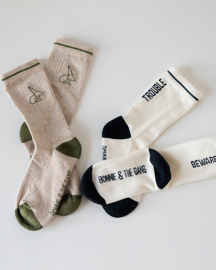 Organic cotton crew socks, set of 2 – BONNIE & THE GANG